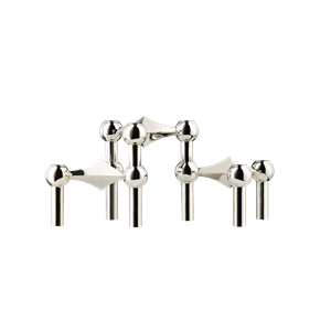 STOFF Nagel Ljusstake Set Om 3 Krom
