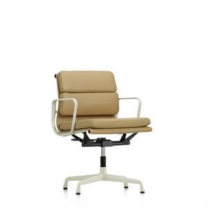 Vitra Soft Pad EA 231 Kontorsstol med vridfunktion, armstöd och lutningsmekanism Krita/Kamel