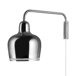 Artek A330S Vägglampa Krom/ Vit
