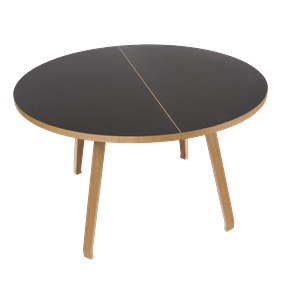 Bent Hansen Primum Matbord Svart Linoleum/Ek