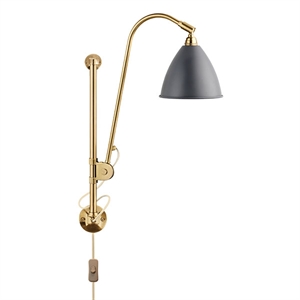 Bestlite BL5 Vägglampa Grå & Mässing