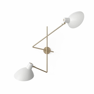 Astep VV Cinquanta Vägglampa Twin Mässing/Vit