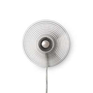 FDB Möbler U12 Slaterhake Vägglampa Ø12 Transparent Sladd/Opal/ Svart