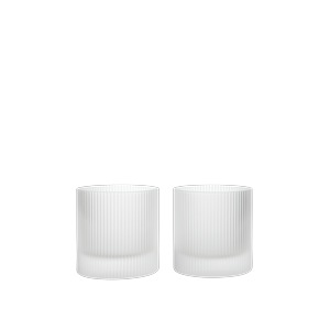 Ferm Living Ripple Tumbler Glas 25cl Set med 2 Frostad