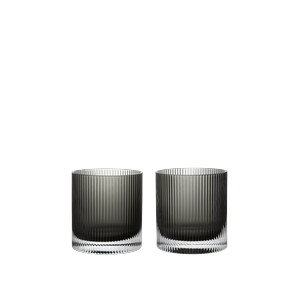 Ferm Living Ripple Tumbler Glas 25cl Set med 2 Rökt Grå