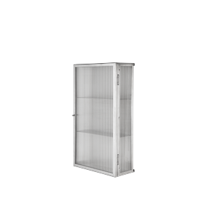 Ferm Living Haze Vägghängt Skåp Rostfritt Stål/Räfflat Glas
