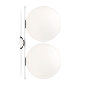 Flos IC C/W2 Dubbel Vägglampa Krom