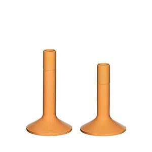 Hübsch Kindred Ljusstake Set Om 2 Orange