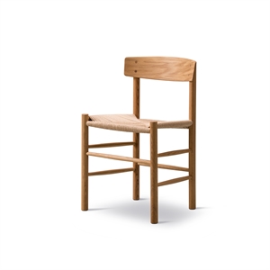 Fredericia Furniture Mogensen J39 Matbordsstol Oljad ek/Pappersgarn