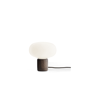 NEW WORKS Karl-Johan Bordslampa Rökt Ek m. Vitt Opalglas