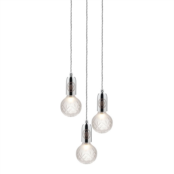 Lee Broom Crystal Bulb Taklampa 3 St Matt/Krom