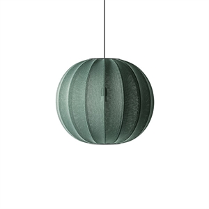 Made By Hand Knit-White Round Taklampa Ø60 Tweed Green