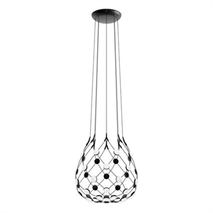 Luceplan Mesh Taklampa Ø55 Svart 1 Meter