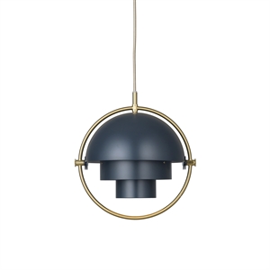 GUBI Multi-Lite Taklampa Liten Mässing & Midnight Blue - Limited Edition