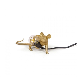 Seletti Mouse Lop Liggande Bordslampa Guld