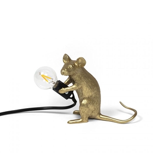 Seletti Mouse Mac Bordslampa Guld