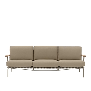 Muuto Settle Outdoor 3-sits soffa Ribbed Weave 5/Taupe