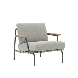 Muuto Settle Outdoor Fåtölj Ribbed Weave 2/ Mörkgrön