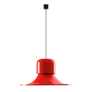 Stilnovo Campana Taklampa Glansig Grå/ Röd