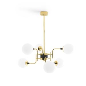 Stilnovo Galassia Taklampa 6 Guld/ Vit