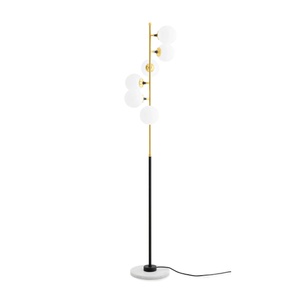 Stilnovo Galassia Golvlampa Guld/ Vit