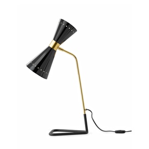Stilnovo Megafono Bordslampa 2 Guld/ Svart/Elfenben