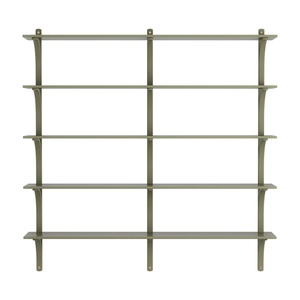 Swedese Levi Hylla 180 cm 5 Hyllor Mässing/ Mossgrön/Ask