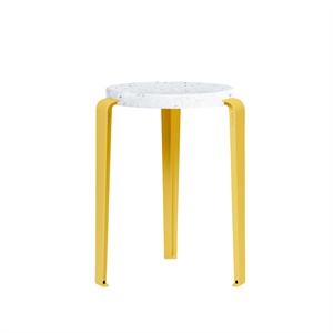 TipToe LOU Pall Återvunnen Plast Vit/Brioche Gul