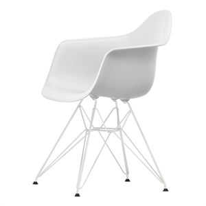 Vitra Eames Plast DAR Matstol RE Bomull Vit/ Vit