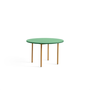 HAY Tvåfärgat Matbord Ø120 Ockra/Grön Mint