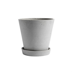 HAY Flowerpot med fat XL Grå