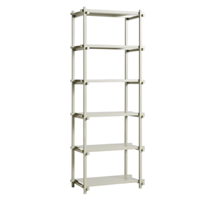 HAY Woody Shelving 2.0 Bokhylla Hög Smokey Grey/Stål