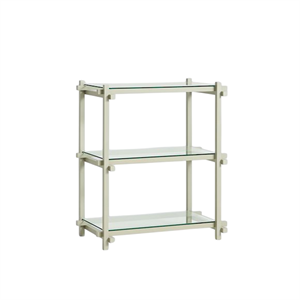 HAY Woody Shelving 2.0 Bokhylla Liten Smokey Grey/Glas