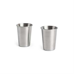 HAY Outdoor Market Cup Set med 2 Liten Silver