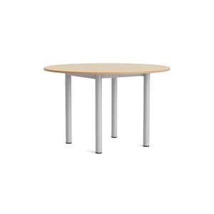 HAY Annex Runt Matbord Ø120 Lackerad Ek/ Aluminium
