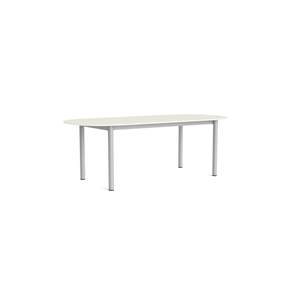 HAY Annex Oblong Matbord L220 Bomull Creme/ Aluminium
