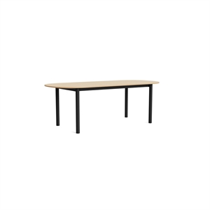 HAY Annex Oblong Matbord L220 Lackad Ek/Antracitgrå