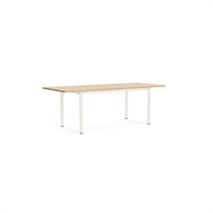 HAY Annex Overhang Matbord L220 Lackad Ek/ Krämfärgad Vit