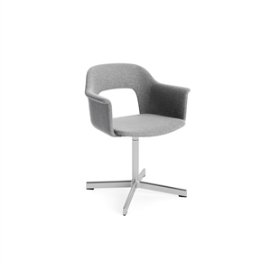 HAY Layout 234 Matstol Med Armstöd & Snurrfäste Hallingdal 130/ Aluminium
