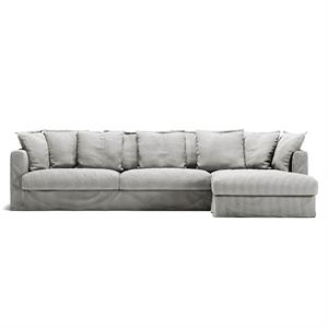 Decotique Le Grand Air 3-sitssoffa Vänsterhänt Askrandig/linne
