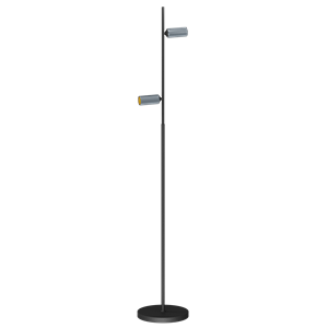 Antidark Decor F2 Golvlampa Dubbel Svart/ Aluminium