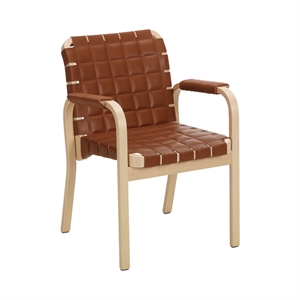 artek A45 Matstol Björk/Cognac