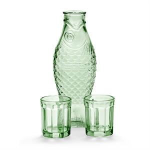 Serax Fish & Fish Karaff & 2 Glas M Grön
