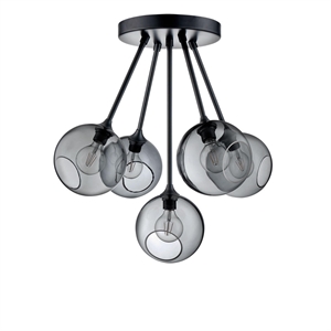 Design by Us Ballroom Molecule Taklampa Rökfärgad/ Svart