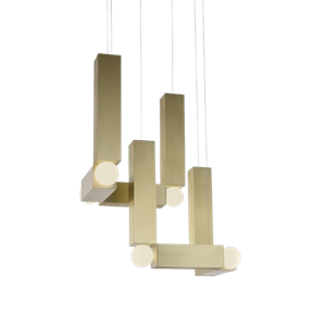 Lee Broom Vesper Duo Taklampa Med Baldakin Borstat Guld