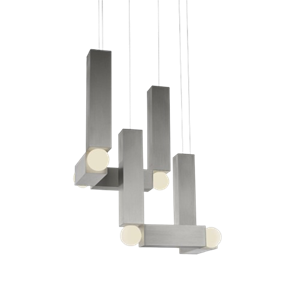 Lee Broom Vesper Duo Taklampa Med Baldakin Borstat Silver