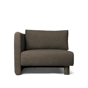 Ferm Living Dase Modul Soffa Left Soft Bouclé/Mörkbrun