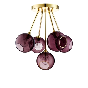 Design by Us Ballroom Molecule Taklampa Lila & Guld