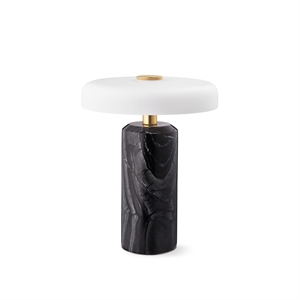 Design By Us Trip Bärbar Lampa Träkol Marmor/ Matt Opal