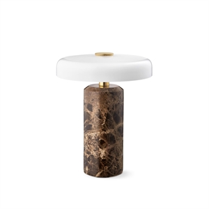 Design By Us Trip Bärbar Lampa Mörk Emperador Marmor/Glansande Opal